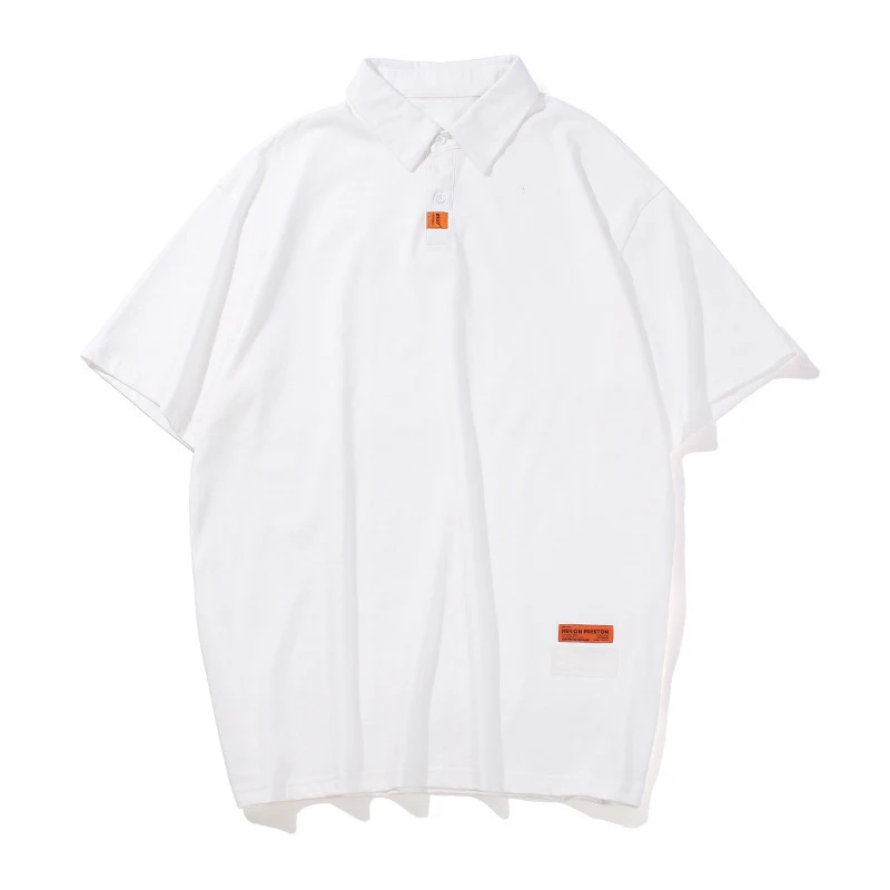 Loose Solid Color Casual POLO Shirt. Comfortable and versatile for everyday wear. Perfect for a relaxed and stylish look — photo 2