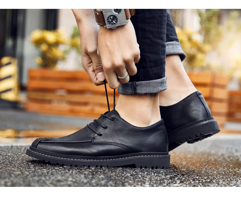 Title 4, Cadarços de sapatos de couro pequeno britânico ...