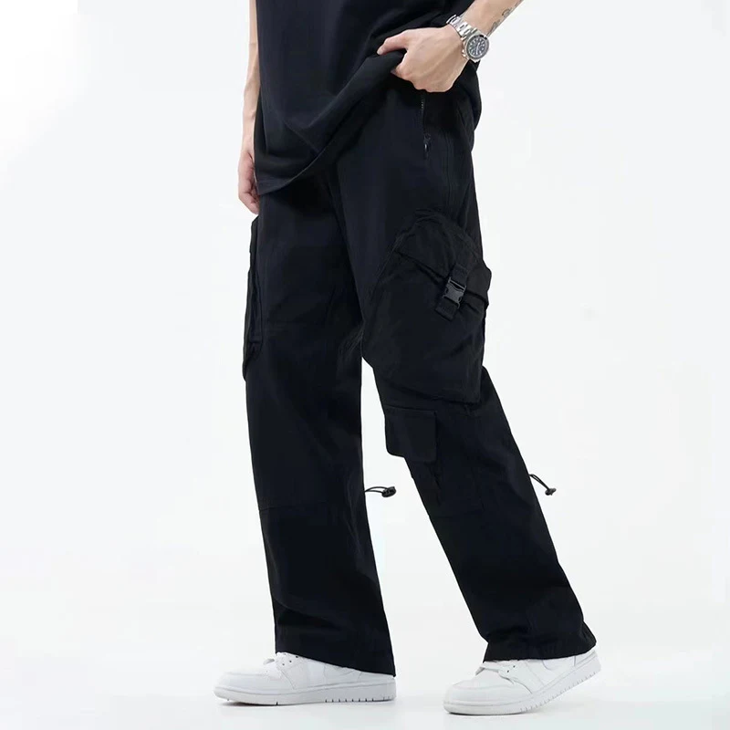 Pantalon droit hip-hop décontracté pour homme, le confort urbain. Style streetwear tendance. Idéal pour un look décontracté et stylé. Achetez-le! — photo 5