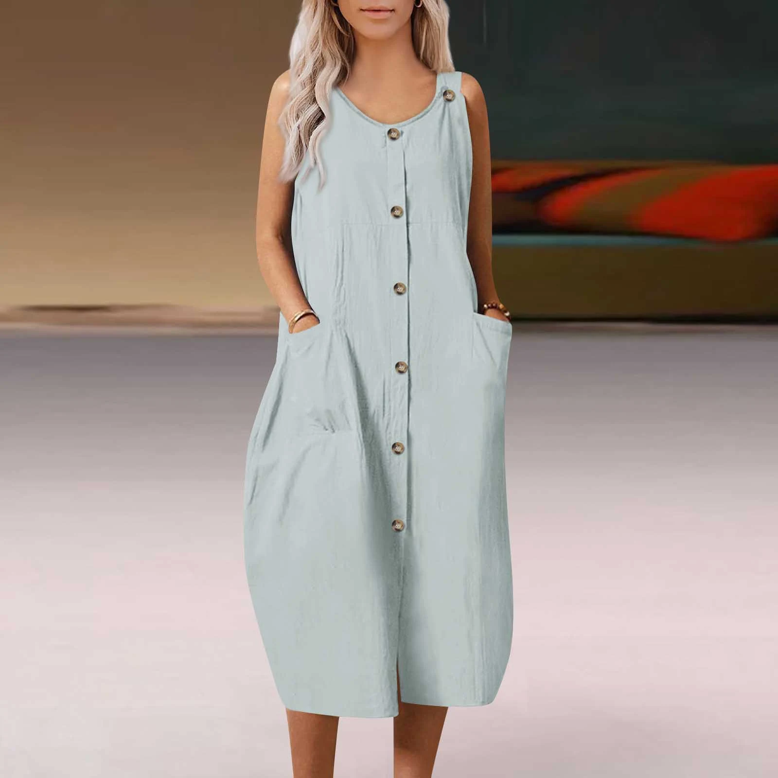 Title 1, Loose and Comfortable Casual Cardigan Strap Dre...