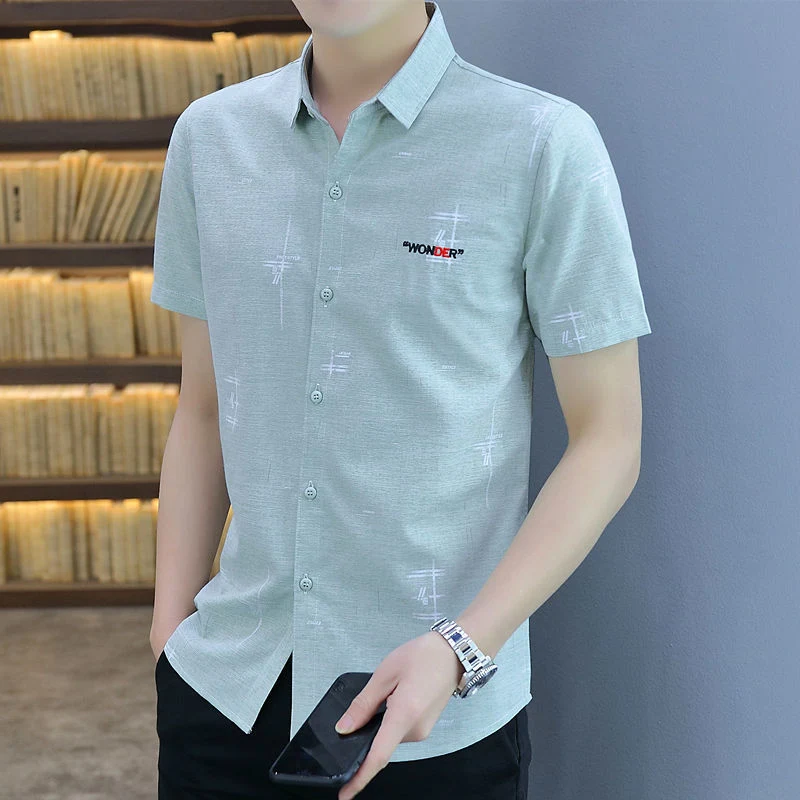 Youth Professional Go To Work Men's Shirt Half Sleeve, providing comfort and style for the workplace, perfect for daily — photo 14