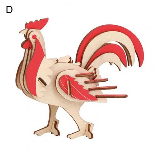 Title 2, Tyrannosaurus Wooden Three-dimensional Puzzle M...