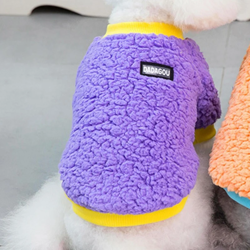 Title 15, Candy-colored plush padded warm pet clothing. P...