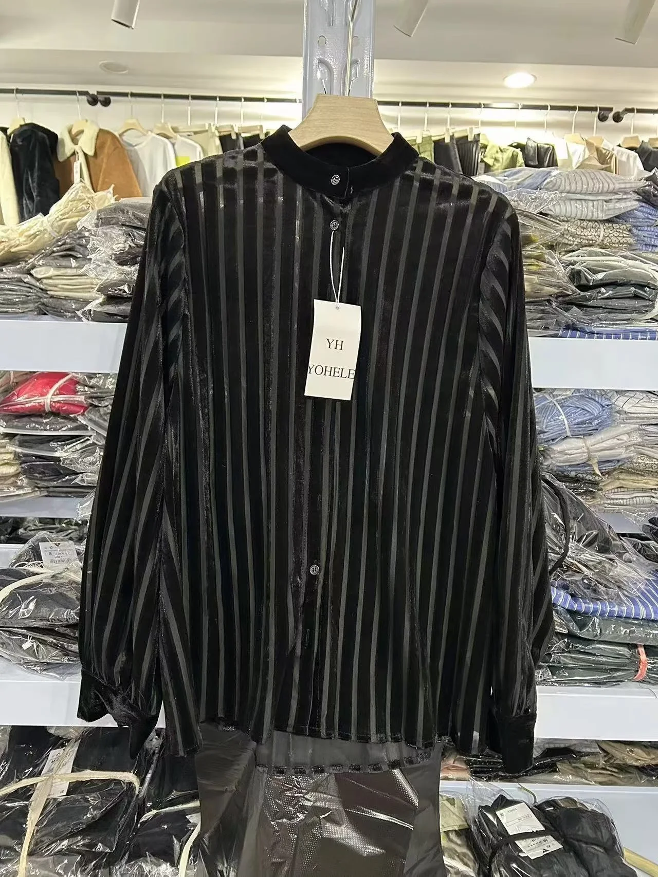Title 3, Spring Silk Blended Velvet Shirt