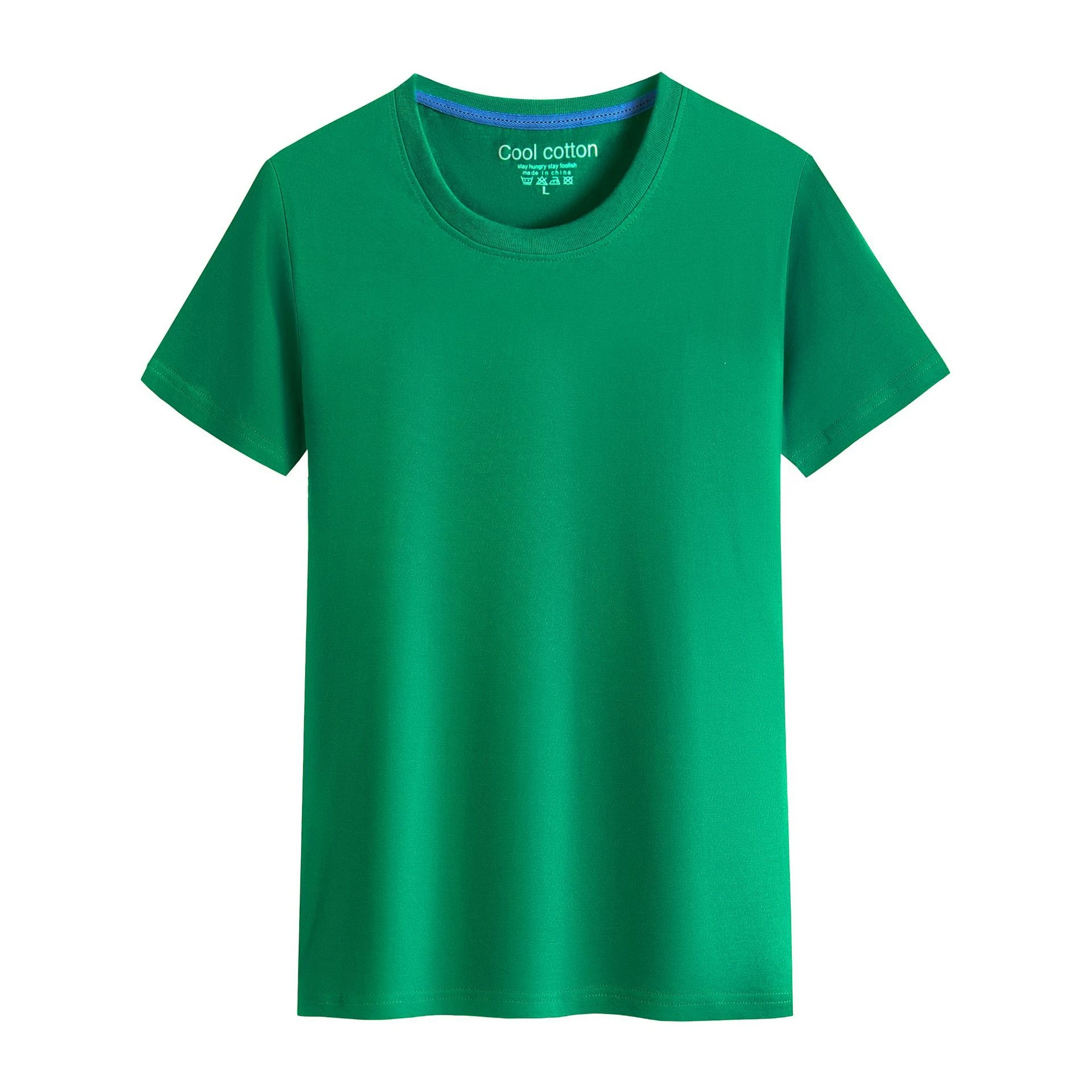 Plain Cotton Round Neck Short Sleeve T-shirt No Print Simple Comfort Versatile Everyday Wear Soft and Breathable Ideal f — photo 23