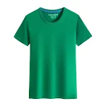 Plain Cotton Round Neck Short Sleeve T-shirt No Print Simple Comfort Versatile Everyday Wear Soft and Breathable Ideal f — photo 23