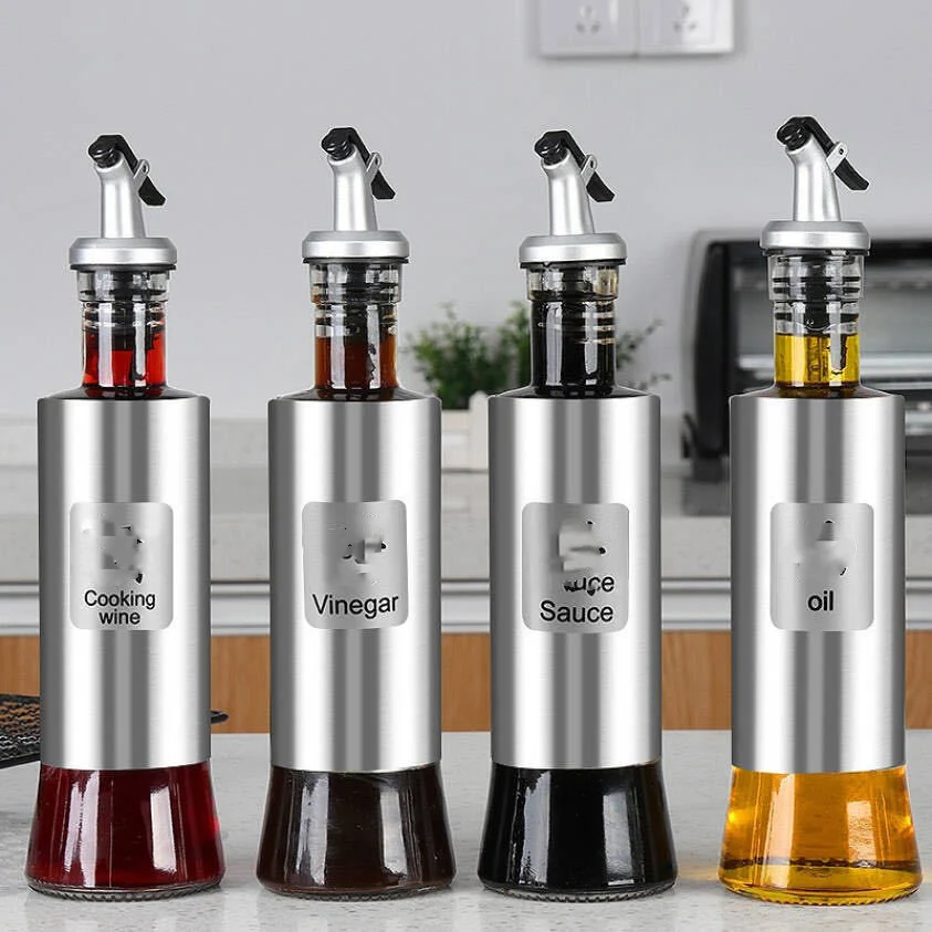 Title 2, Japanese Stainless Steel Glass Oil Pot and Soy ...