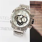 Relógio masculino para o dia a dia. Design elegante, resistente à água, com cronógrafo e pulseira de aço inoxidável. Perfeito para estilo e precisão. — foto 3