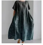 Vestido suelto de talla grande 3D de manga corta de alta calidad para mujer — foto 5