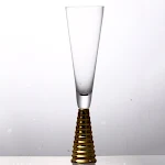 Decorative goblet for model room table decoration, red wine and champagne glass with a stylish black thread shaped cup. — photo 9
