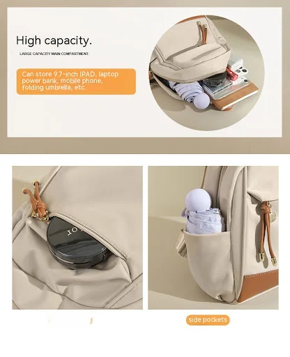 Title 22, Bolsa Feminina Oxford de Ombro Duplo Ampla e Du...