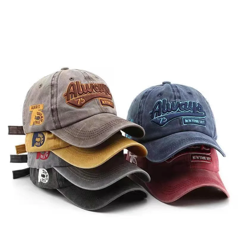 Gewaschene, Distressed-Letters-Stickerei Sonnen-Baseballkappe für lässigen Stil und Sonnenschutz, ein Must-Have für jeden Tag. — foto 6