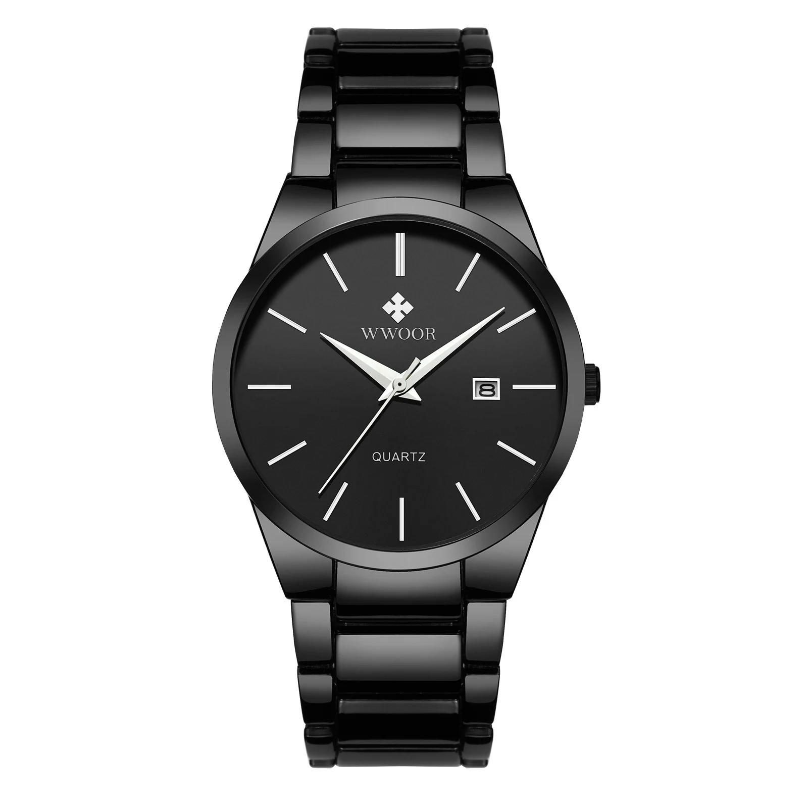 Title 3, Relógio masculino de quartzo com pulseira de aç...