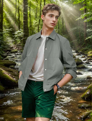 Title 10, Three Colors Simple Shirt Casual Jacket Coat Co...