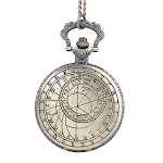 Relógio de bolso retrô clássico grande com concha e runas, estilo vintage. Perfeito para quem busca elegância e sofisticação. — foto 4