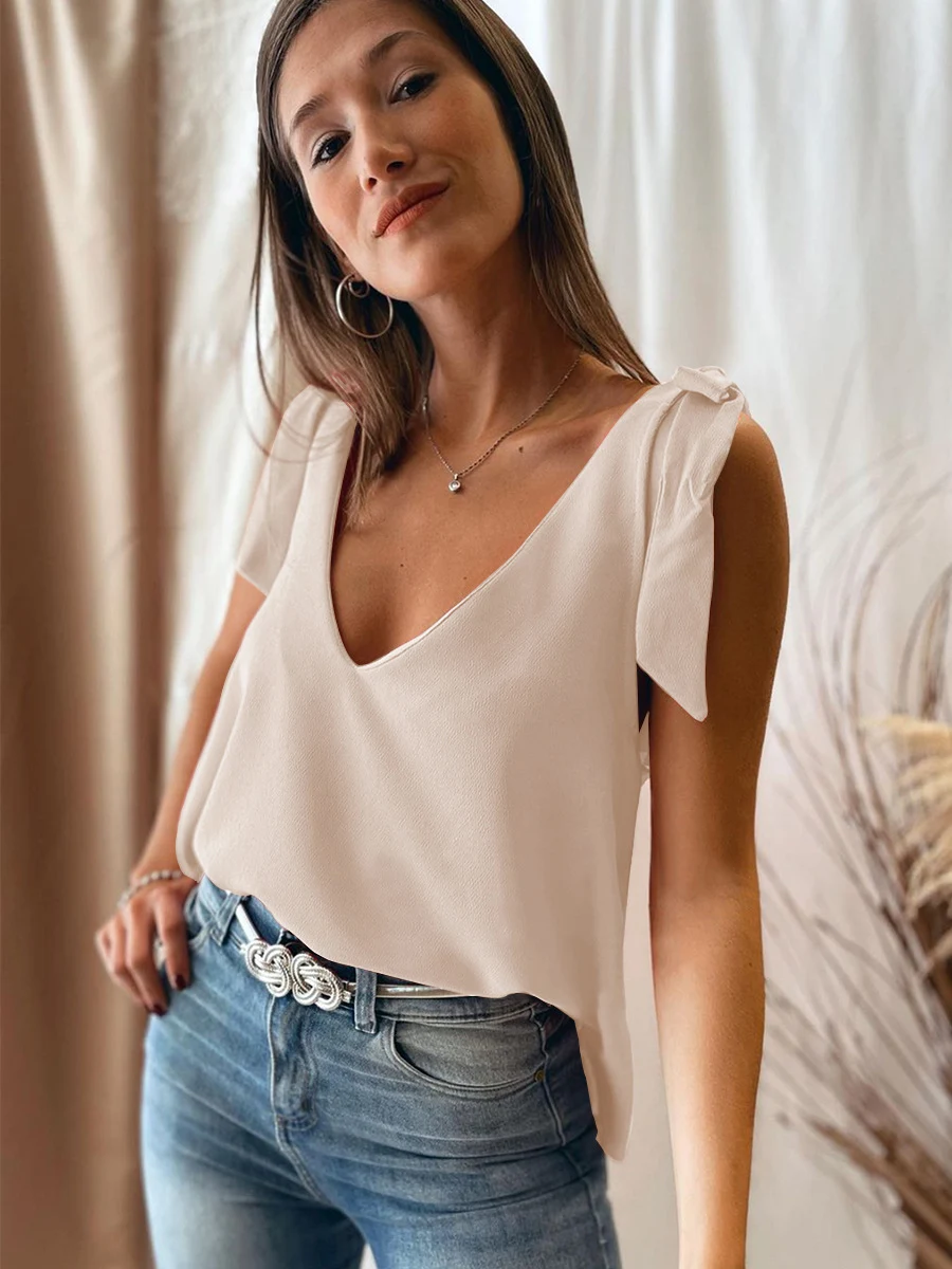 Title 10, Womens Deep V Lace Tank Top Shirt
