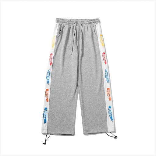 Title 5, Printed Trousers With Drawstring Trousers For M...