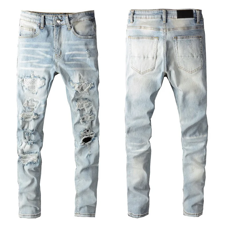 Slightly Elastic Cotton Tattered Skinny Jeans for a modern, comfortable look. Perfect for everyday wear, offering style — photo 3
