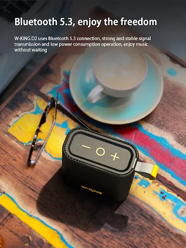 Title 6, Caixa de Som Bluetooth Portátil Preta e à Prova...