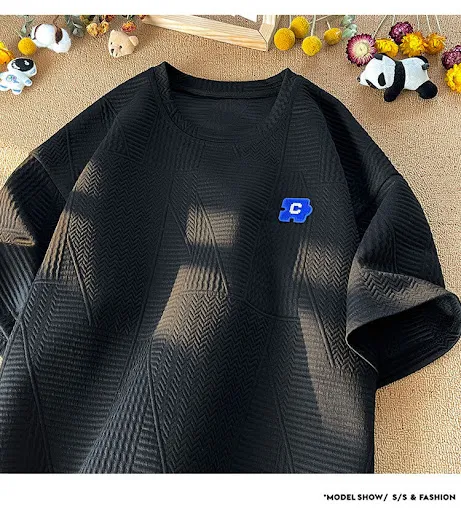 Title 11, Heavy Short-sleeved T-shirt Men Trendy Brands D...