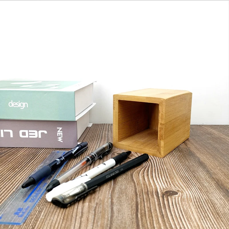 Title 4, Bamboo pen holder stationery storage jar. Keep ...