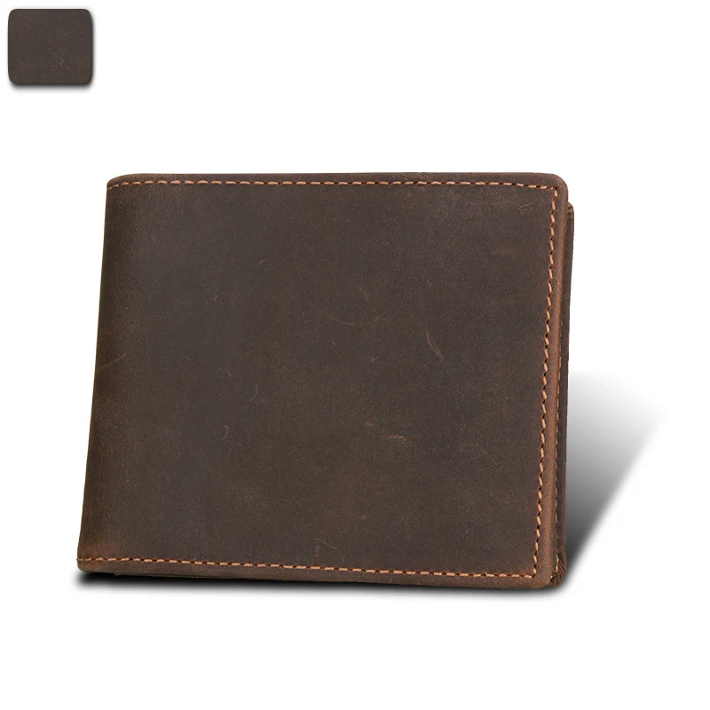 Title 2, Carteira masculina RFID em couro Crazy Horse, c...