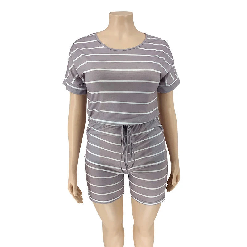 Title 42, Loose Fit Striped Digital Print Womens Jumpsuit