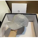 Boné de diamante artesanal de cor sólida simples para proteção solar e estilo casual. Design elegante e confortável, perfeito para uso diário. — foto 1