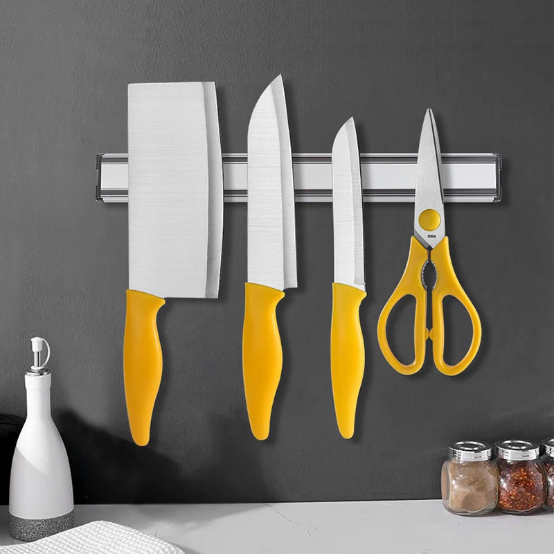 Suporte magnético para facas de parede, bloco de armazenamento, imã forte, organizador de acessórios de cozinha, fácil instalação — foto 8