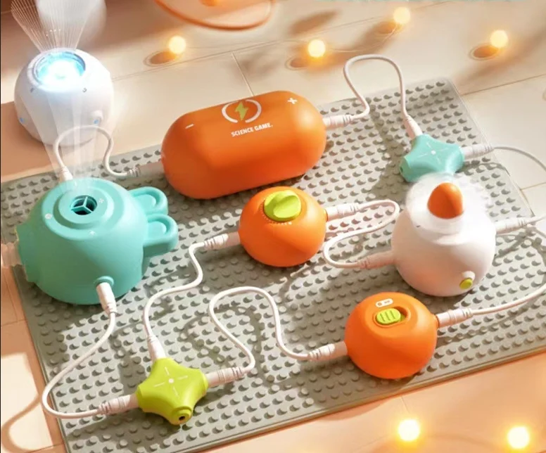 Brinquedo Infantil Kit de Experimentos Científicos com Blocos Eletrônicos. Monte circuitos e aprenda ciência de forma divertida e fácil. — foto 6