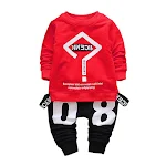Terno de duas peças com mangas compridas e ponto de interrogação. Ideal para eventos, confortável e estiloso, perfeito para se destacar com personalidade. — foto 3