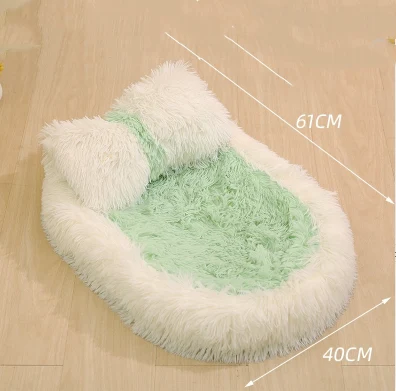 Title 15, Long Wool Oval Plus Quilt Warm Cat Dog Nest Win...