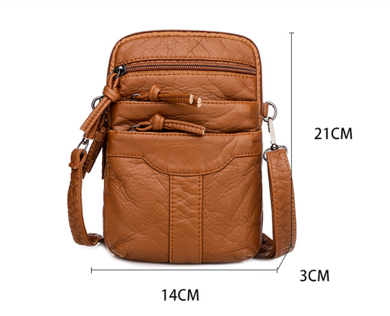 Title 1, Borsa a tracolla in pelle da donna, casual e ve...