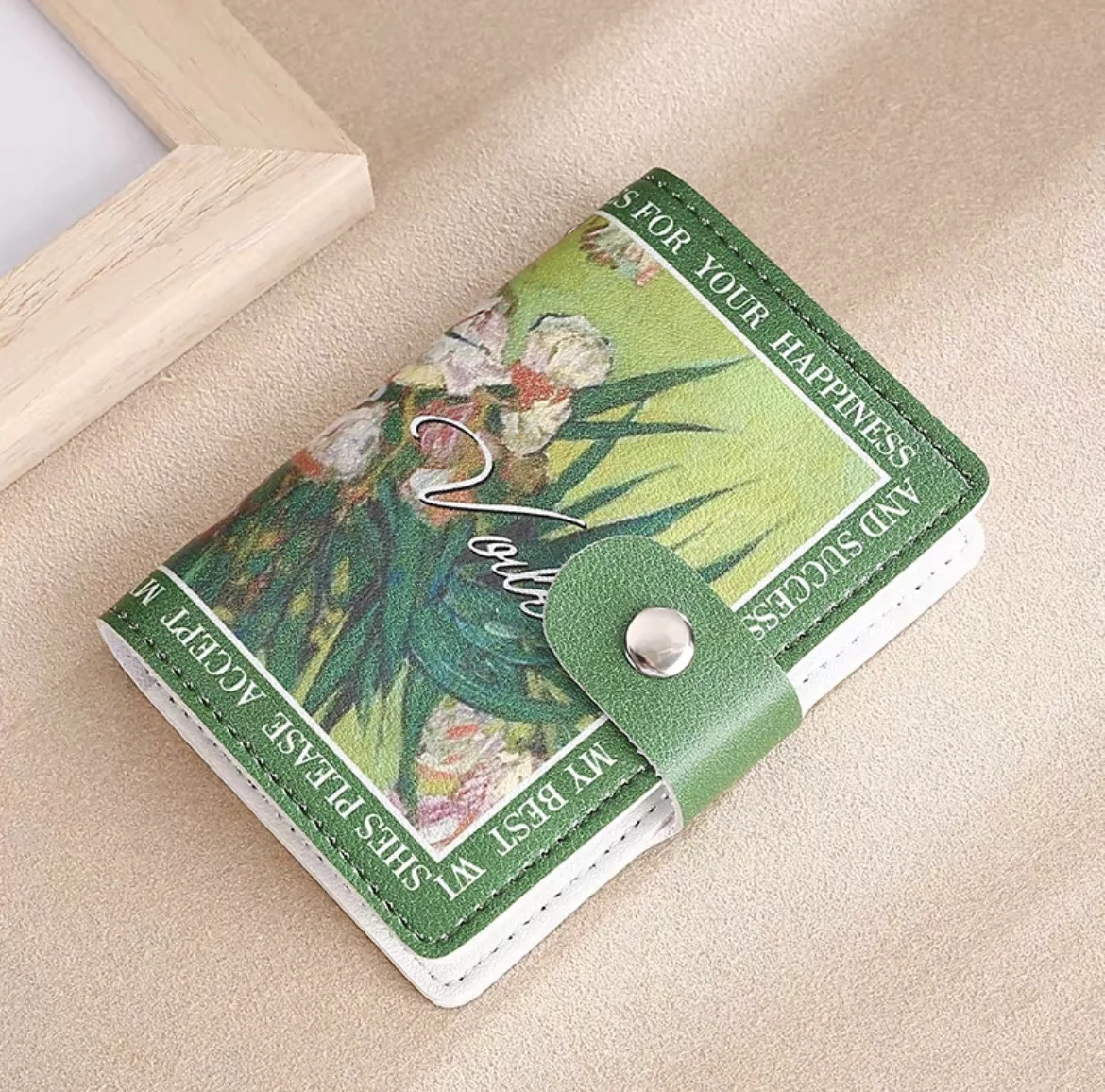 Carteira Anime Flores Antidesmagnetização Múltiplos Slots Grande Capacidade Porta Documentos Cartão de Crédito — foto 9