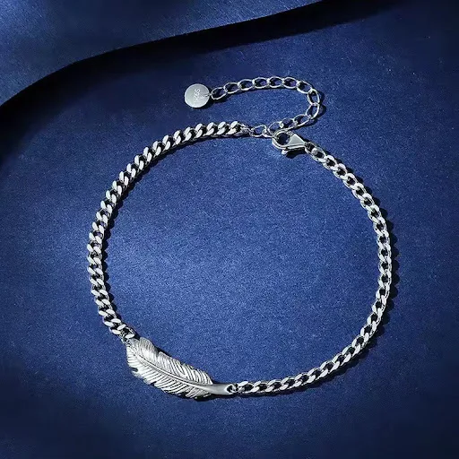 Title 5, Pulseiras para Casal com Penas e Conchas, um Sí...