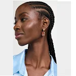 Brincos modernos e populares, tendência retrô com strass simples. Design charmoso e elegante para realçar seu visual e adicionar um toque de brilho. — foto 6