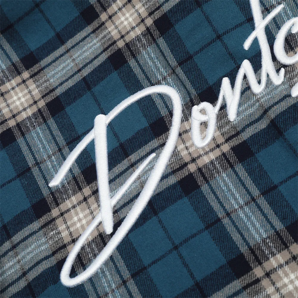 Plaid Embroidered Letters Shirt Coat for Spring and Autumn. Stay stylish and comfortable with this unique jacket, perfec — photo 27