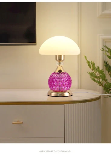 Title 5, Light Luxury Mushroom Fashion Table Lamp for Be...