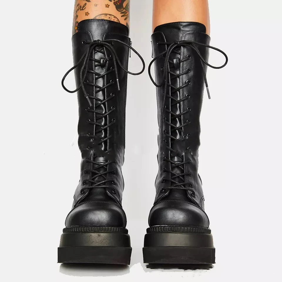 Women's Platform Wedge Heel Boots — photo 5