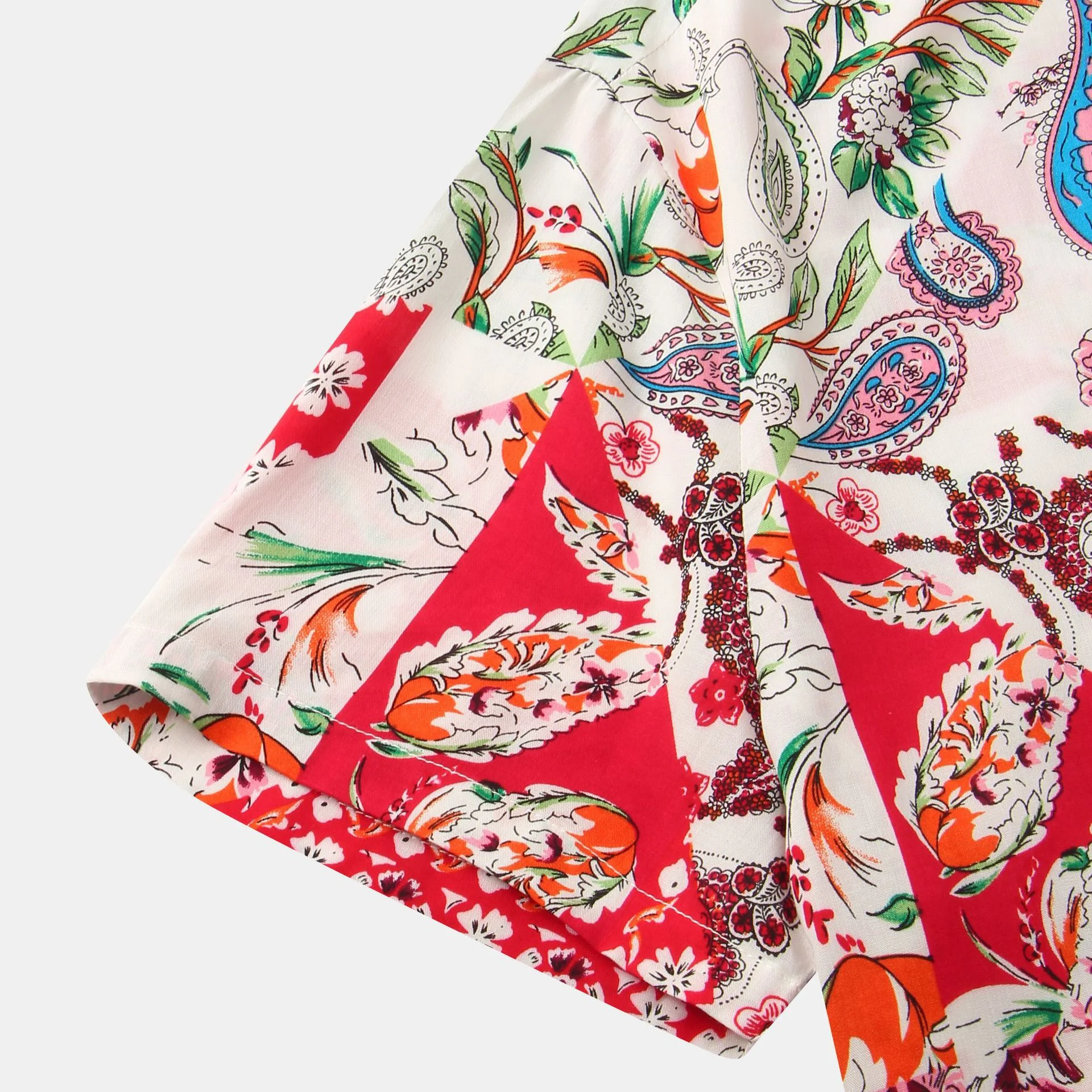Camicia floreale a maniche corte da uomo, casual e versatile, ideale per un look fresco e rilassato in ogni occasione, per un comfort duraturo e uno stile unico. — foto 2