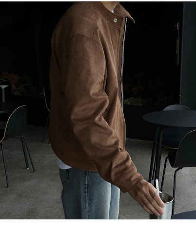 Title 11, Brown Maillard Stand-up Collar Jacket. Experien...
