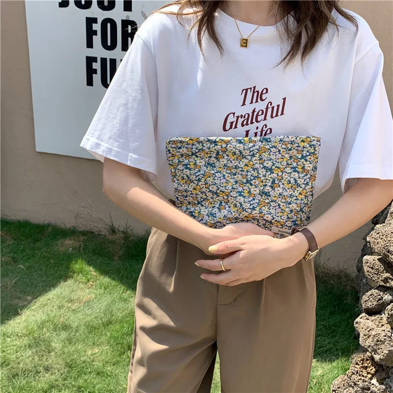 Title 2, Small Literary Floral Makeup Storage Clutch