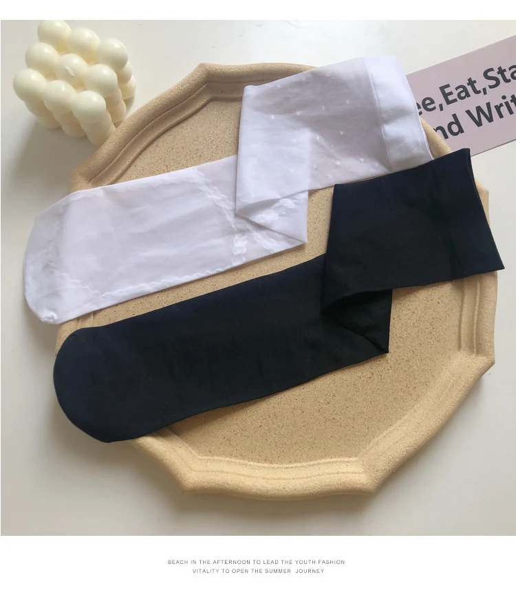 Title 1, Bowknot Cross Stockings Thin And Cute