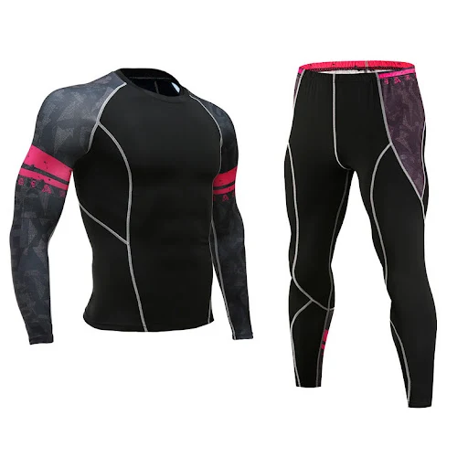 Title 3, Mens Sports Suit Tights Long-sleeved Fitness G...