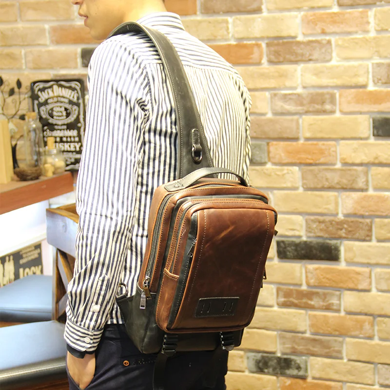 Men's leather leisure waist bag for comfortable, stylish everyday carry. Securely store essentials while enjoying freedo — photo 1