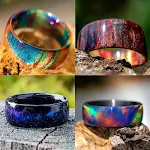 Anel simples e colorido de resina acrílica com personalidade, perfeito para um toque moderno e divertido no seu visual diário. — foto 4