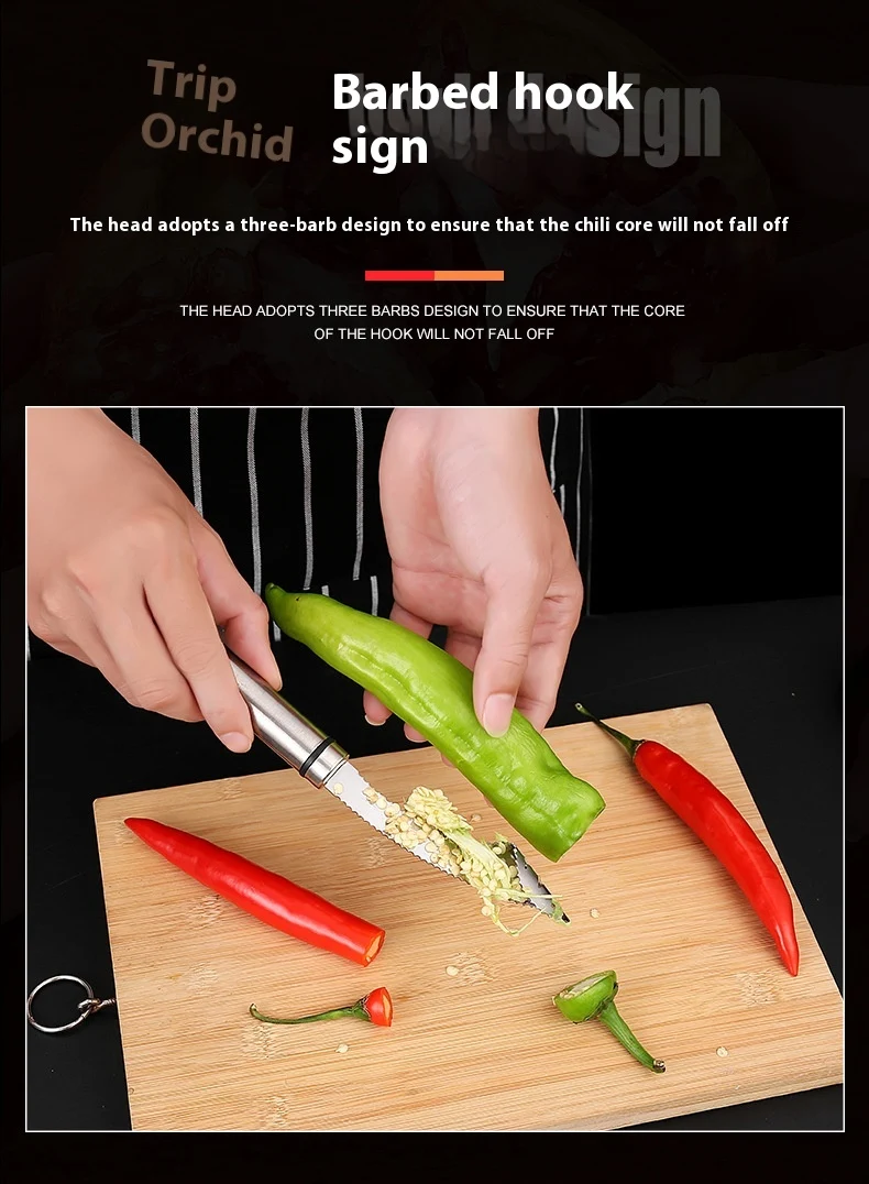 6-Piece Fruit and Vegetable Multi-functional Stainless Steel Corer Suit. Red Dates Corer-core & Chili Seed Remover for e — photo 8