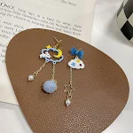 Brincos de laço de coelhinho para moda feminina, acessório de joia elegante e adorável, perfeitos para uso diário e para realçar qualquer look. — foto 13