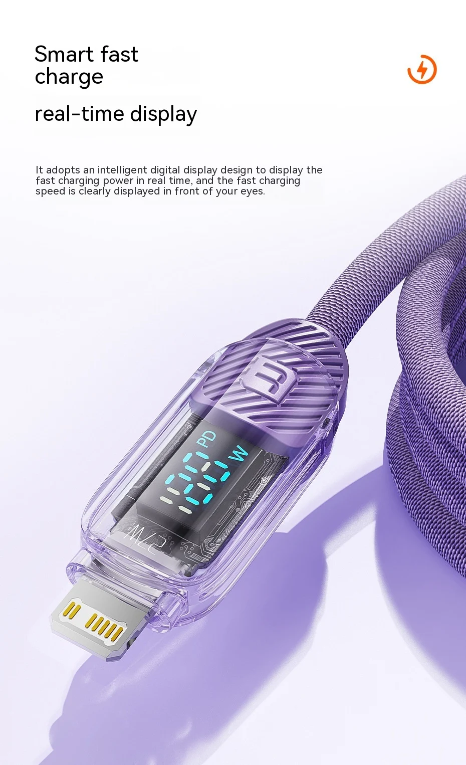 Title 5, Transparent Digital Display PD27W Fast Charging...