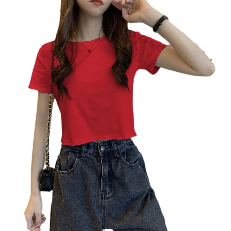 Women's Summer New Style White Short-sleeved T-shirt. Stay cool and comfortable this summer with this versatile and styl — photo 13